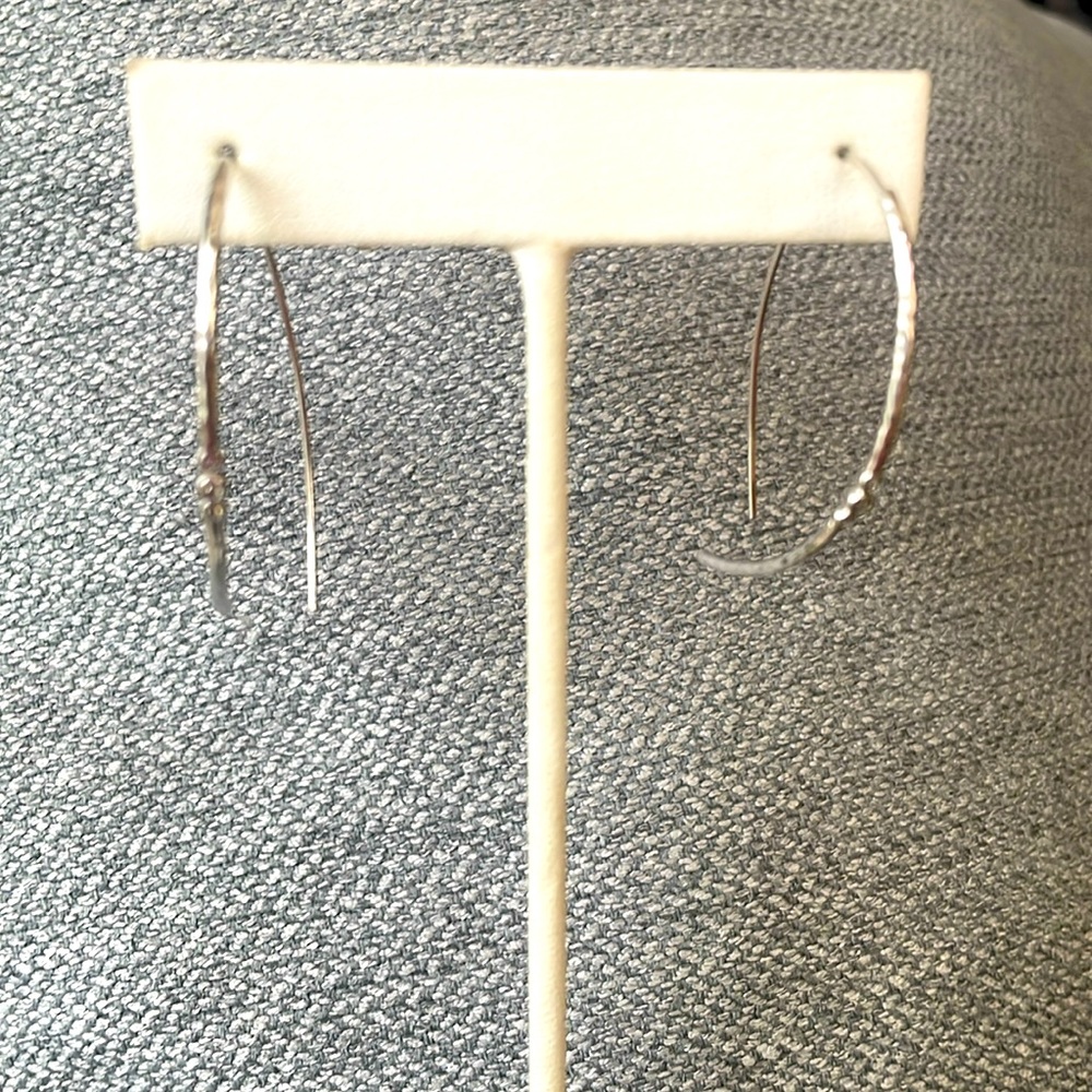 Silver plated threader earrings